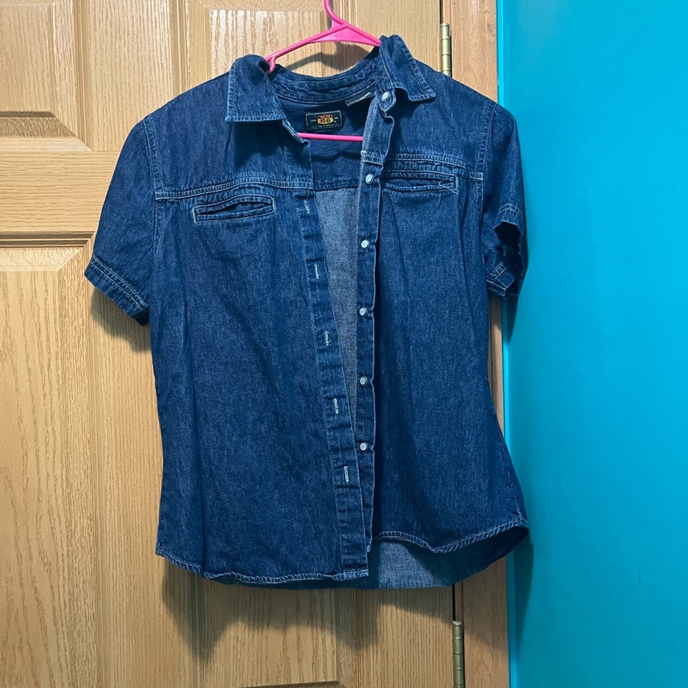 Route 66 Blue Denim Button Down Shirt